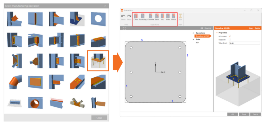 Base plate operation
